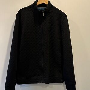 Men's Black Quilted Zip-Up Jacket